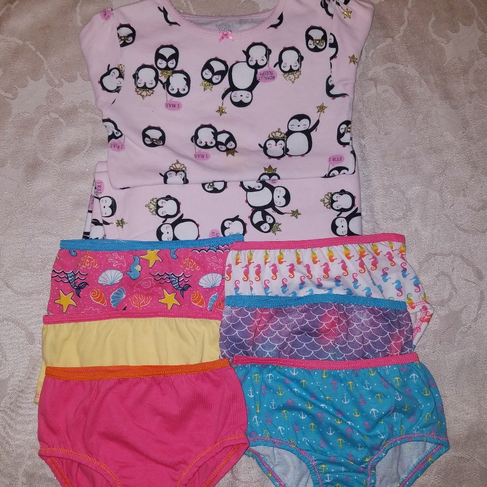 Toddler Girl's PJs and Panties Bundle
